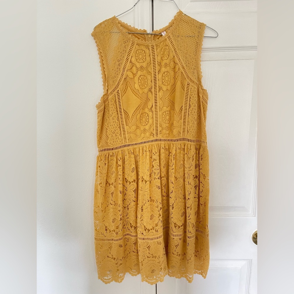 Xhilaration Yellow Sleeveless Sundress for Wedding Guests